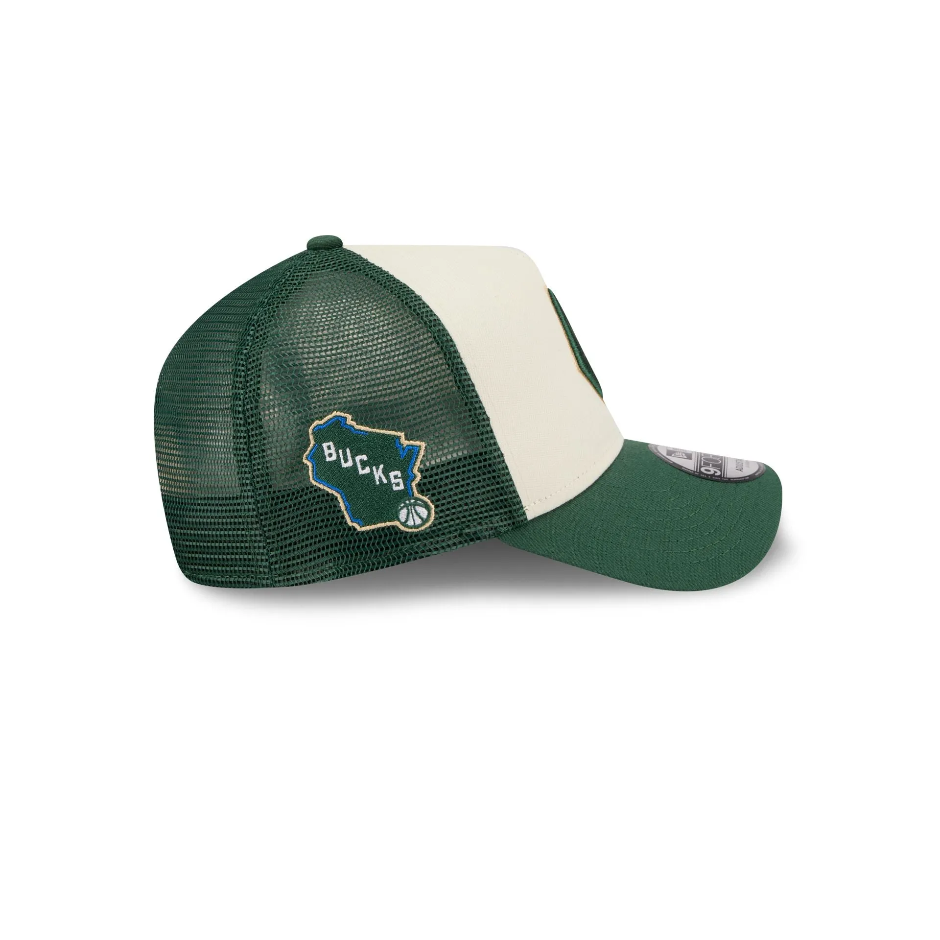 Milwaukee Bucks 2025 City Edition 9FORTY A-Frame Trucker Hat sold by New Era product image thumbnail 4