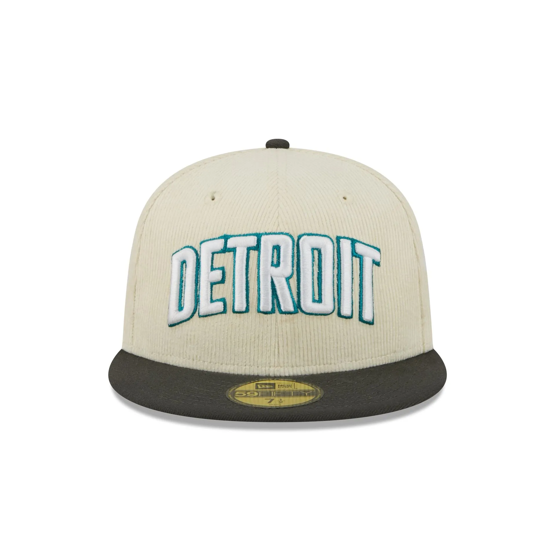Detroit Pistons 2025 City Edition Chrome White Corduroy 59FIFTY Fitted Hat sold by New Era product image thumbnail 2