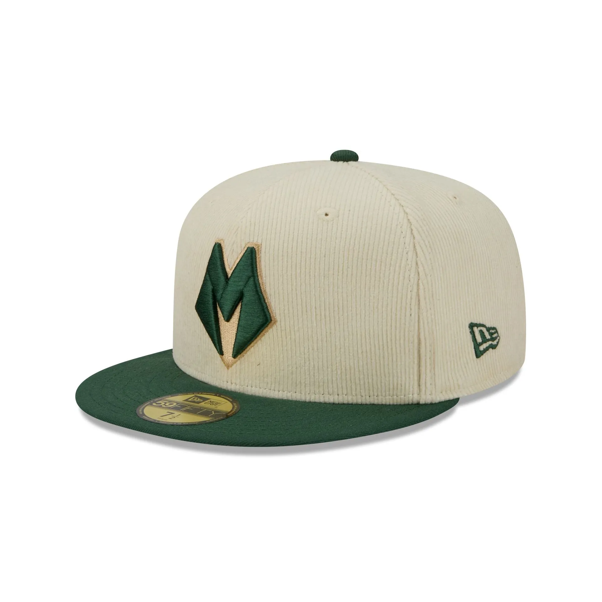 Milwaukee Bucks 2025 City Edition Chrome White Corduroy 59FIFTY Fitted Hat sold by New Era product image thumbnail 3