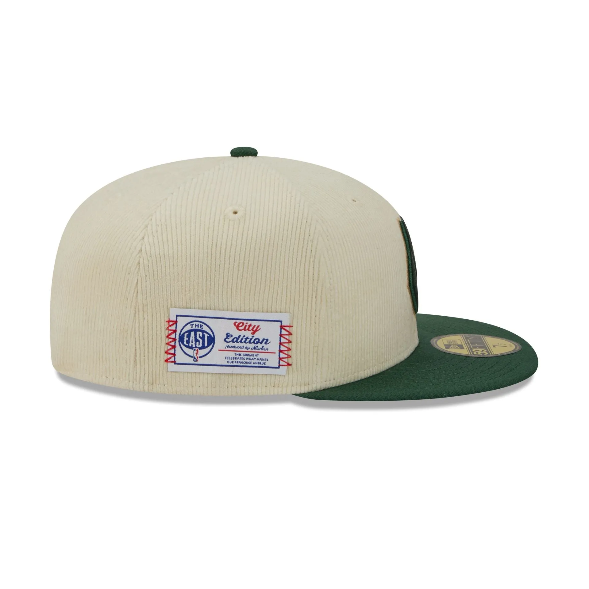 Milwaukee Bucks 2025 City Edition Chrome White Corduroy 59FIFTY Fitted Hat sold by New Era product image thumbnail 4