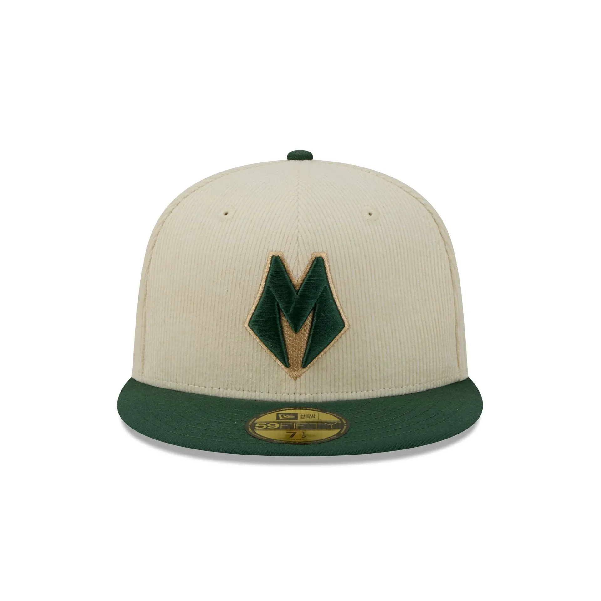 Milwaukee Bucks 2025 City Edition Chrome White Corduroy 59FIFTY Fitted Hat sold by New Era product image thumbnail 2