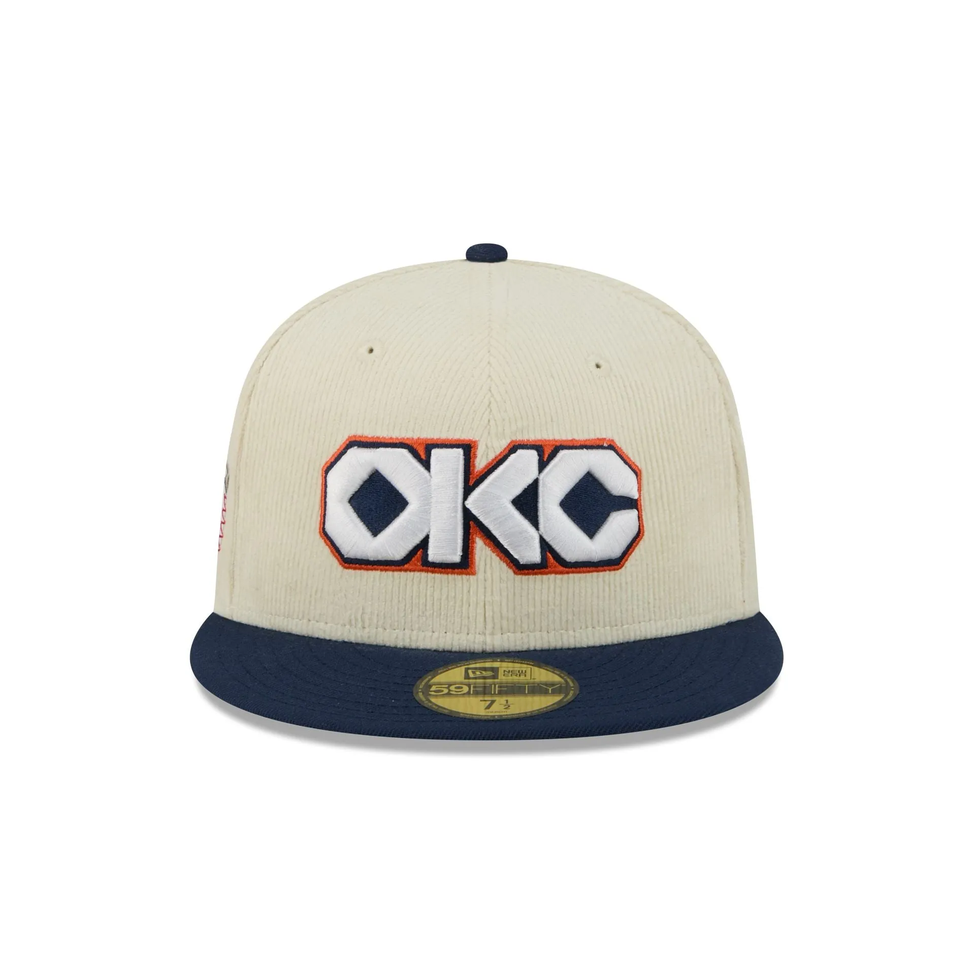 Oklahoma City Thunder 2025 City Edition Chrome White Corduroy 59FIFTY Fitted Hat sold by New Era product image thumbnail 2