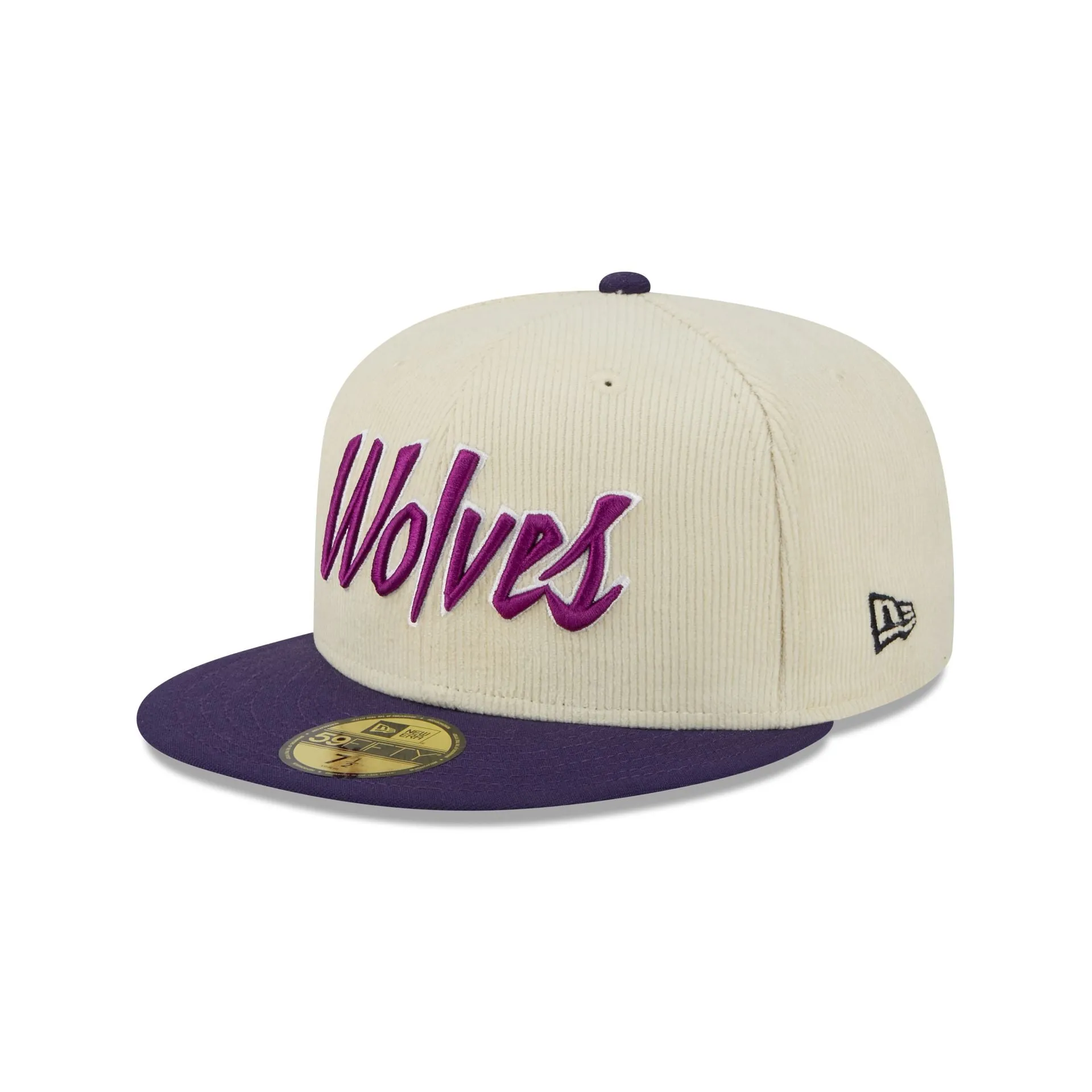 Minnesota Timberwolves 2025 City Edition Chrome White Corduroy 59FIFTY Fitted Hat sold by New Era product image thumbnail 3