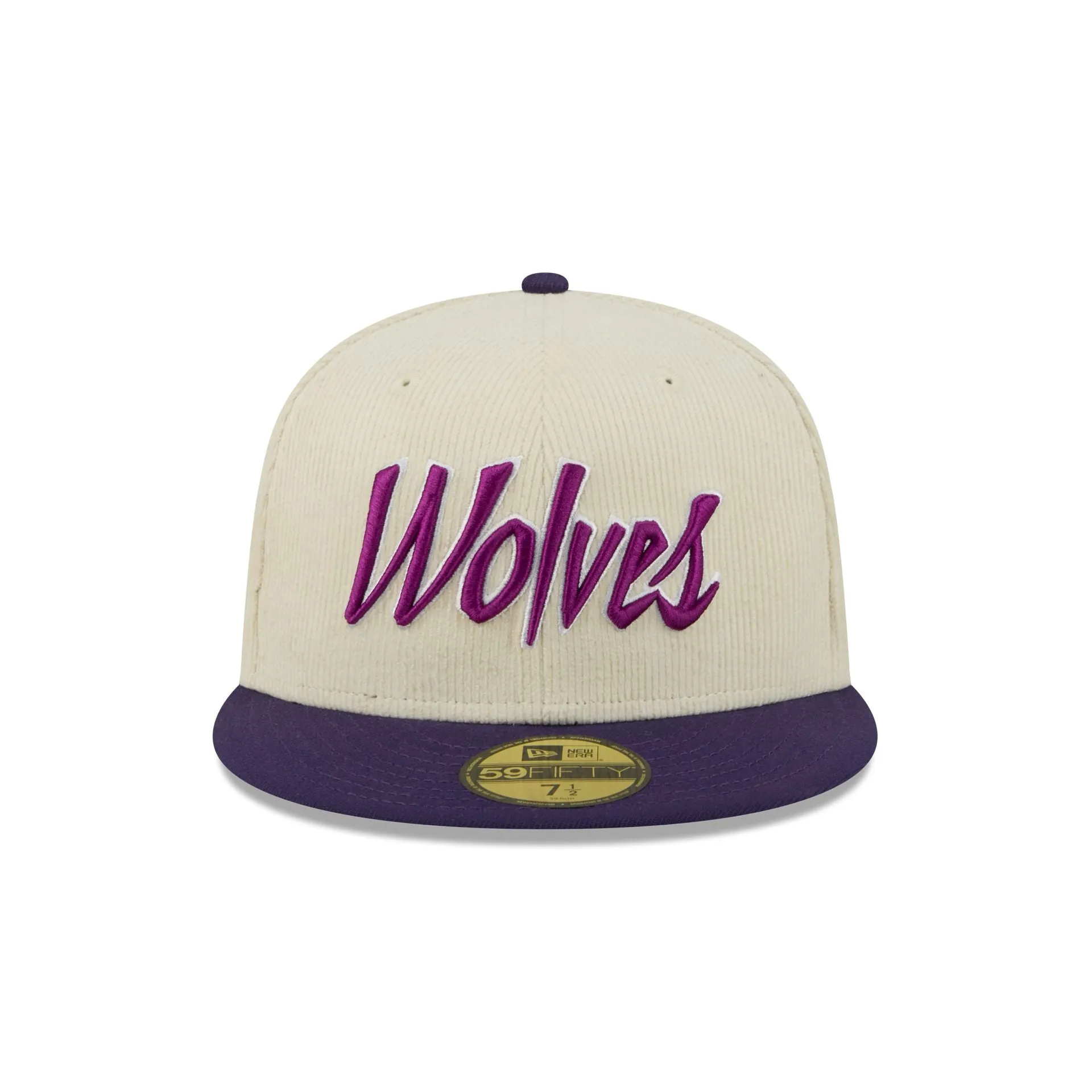 Minnesota Timberwolves 2025 City Edition Chrome White Corduroy 59FIFTY Fitted Hat sold by New Era product image thumbnail 2