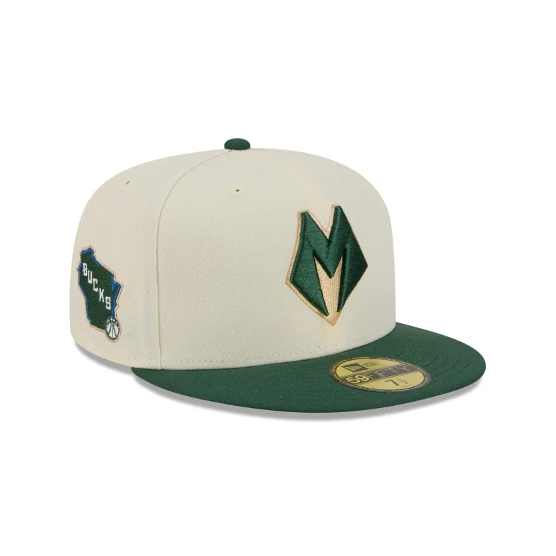 Milwaukee Bucks 2025 City Edition 59FIFTY Fitted Hat sold by New Era