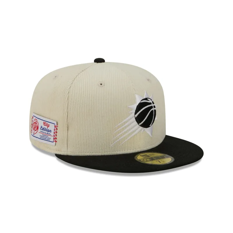 Phoenix Suns 2025 City Edition Chrome White Corduroy 59FIFTY Fitted Hat made by New Era