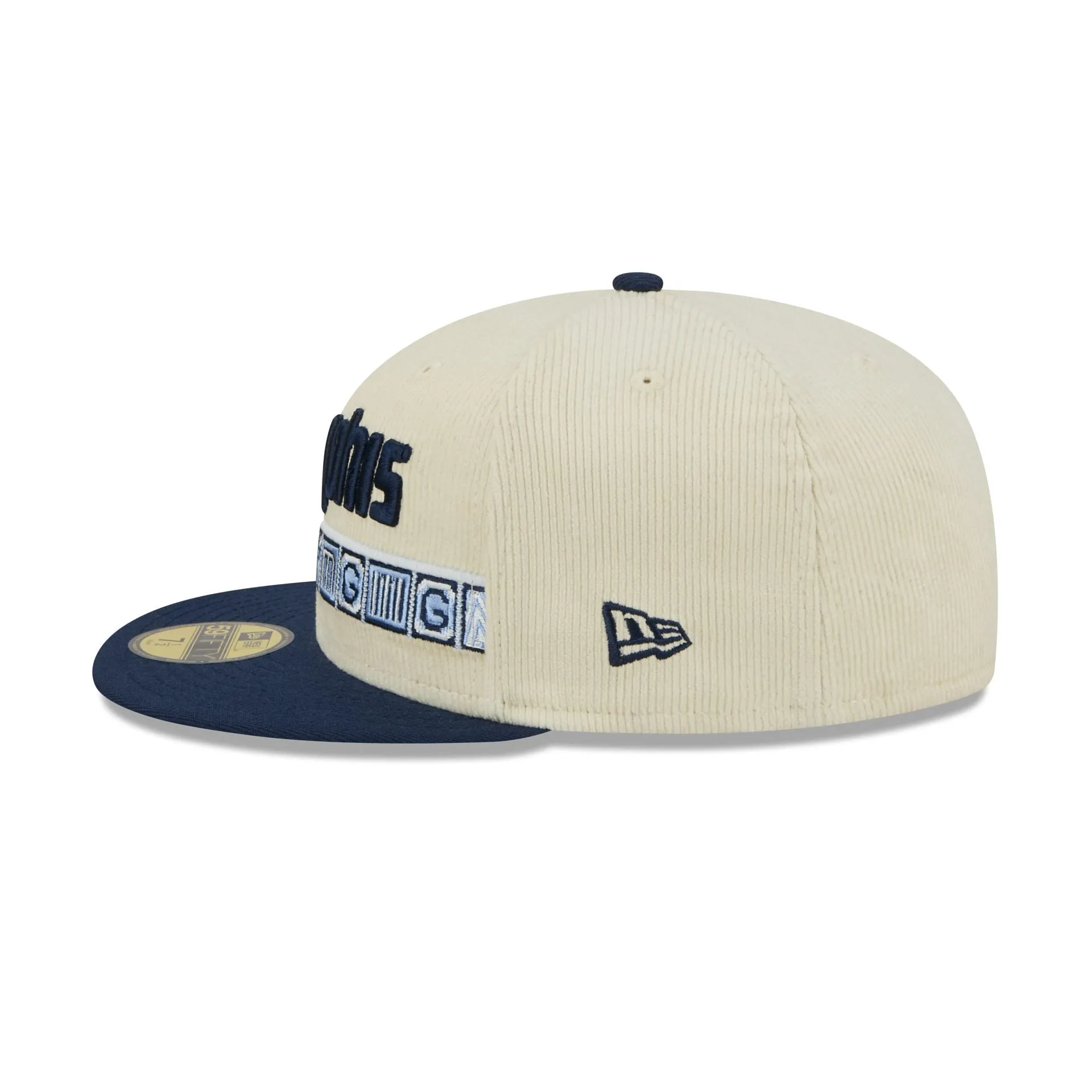 Memphis Grizzlies 2025 City Edition Chrome White Corduroy 59FIFTY Fitted Hat sold by New Era product image thumbnail 5