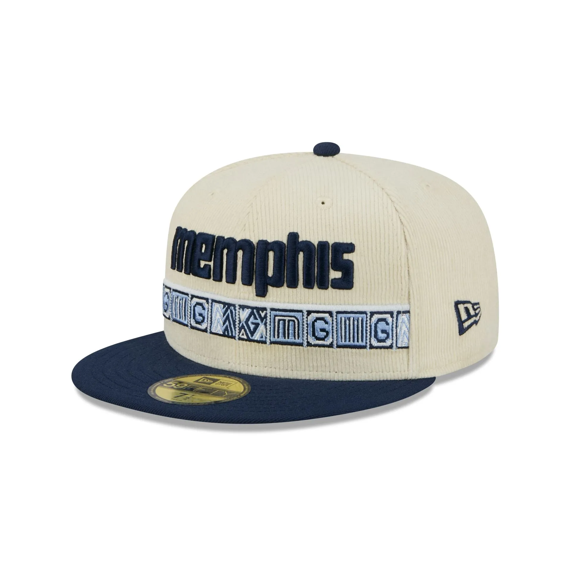 Memphis Grizzlies 2025 City Edition Chrome White Corduroy 59FIFTY Fitted Hat sold by New Era product image thumbnail 3
