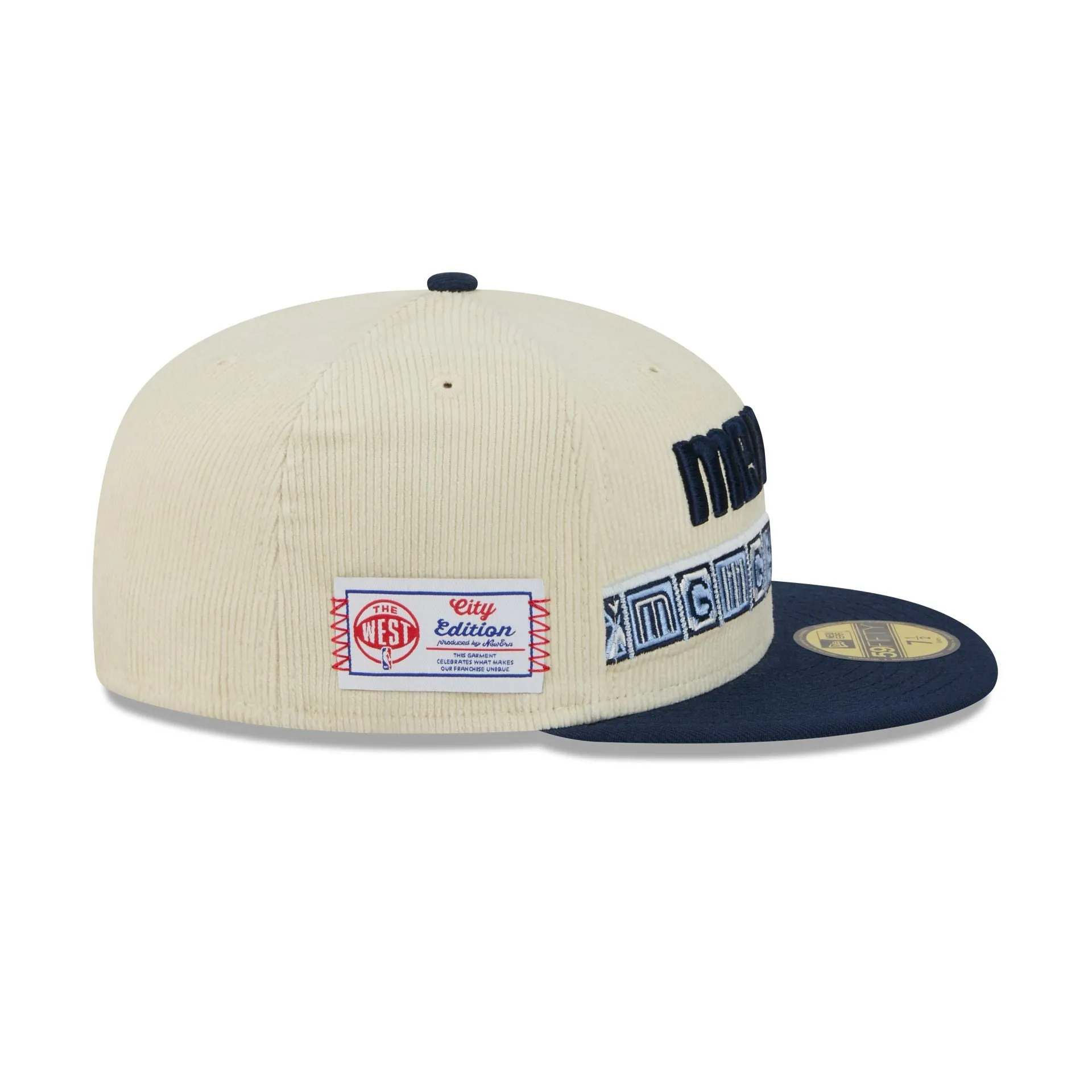 Memphis Grizzlies 2025 City Edition Chrome White Corduroy 59FIFTY Fitted Hat sold by New Era product image thumbnail 4