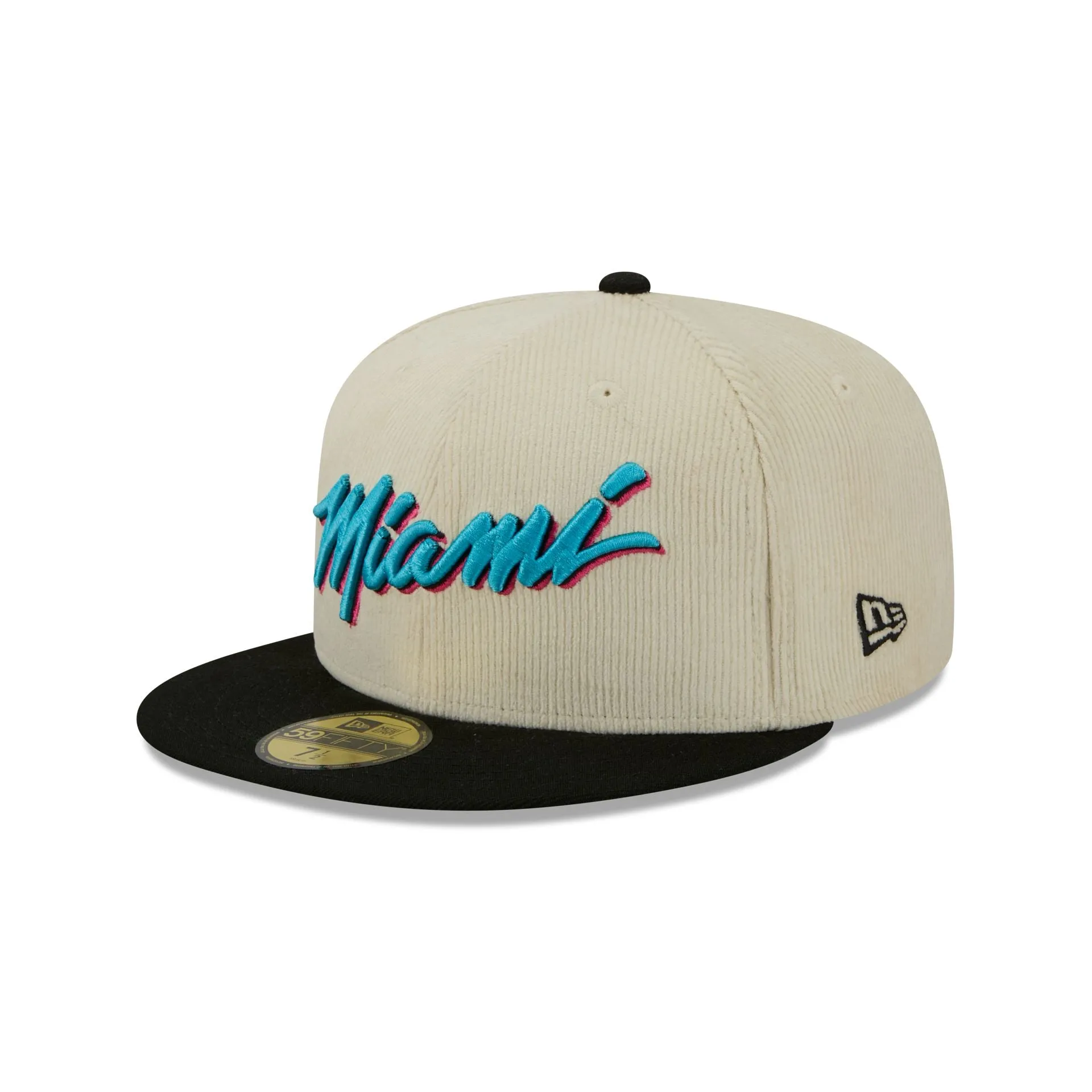 Miami Heat 2025 City Edition Chrome White Corduroy 59FIFTY Fitted Hat sold by New Era product image thumbnail 3