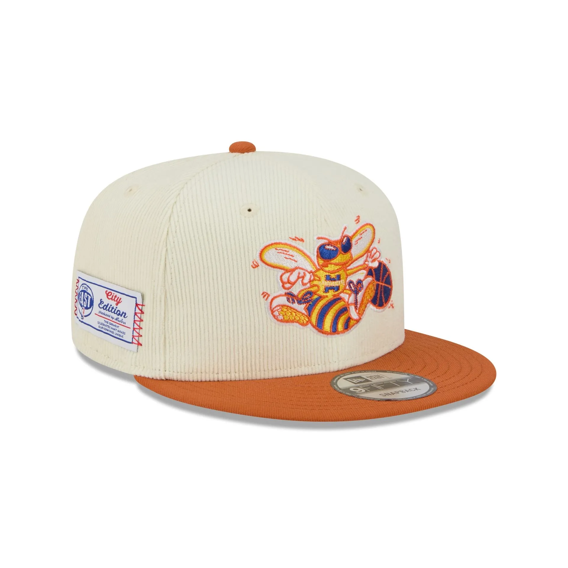 Charlotte Hornets 2025 City Edition Chrome White Corduroy 9FIFTY Snapback Hat sold by New Era
