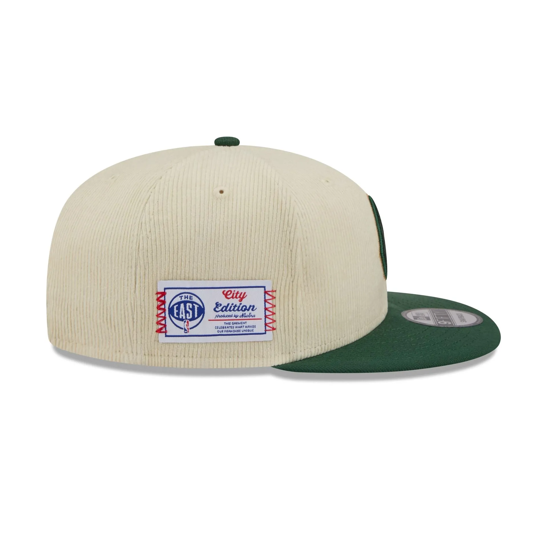 Milwaukee Bucks 2025 City Edition Chrome White Corduroy 9FIFTY Snapback Hat sold by New Era product image thumbnail 4