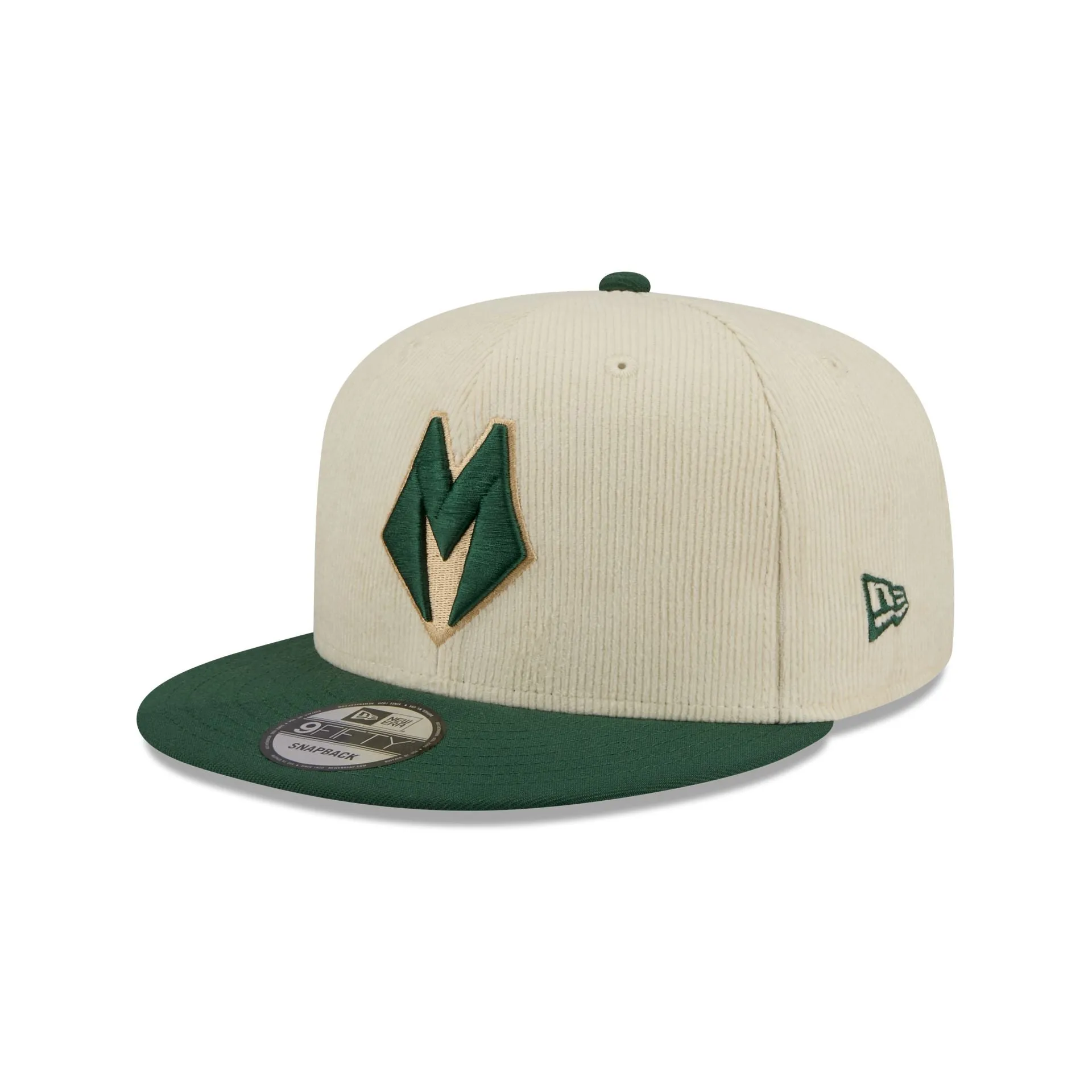 Milwaukee Bucks 2025 City Edition Chrome White Corduroy 9FIFTY Snapback Hat sold by New Era product image thumbnail 3