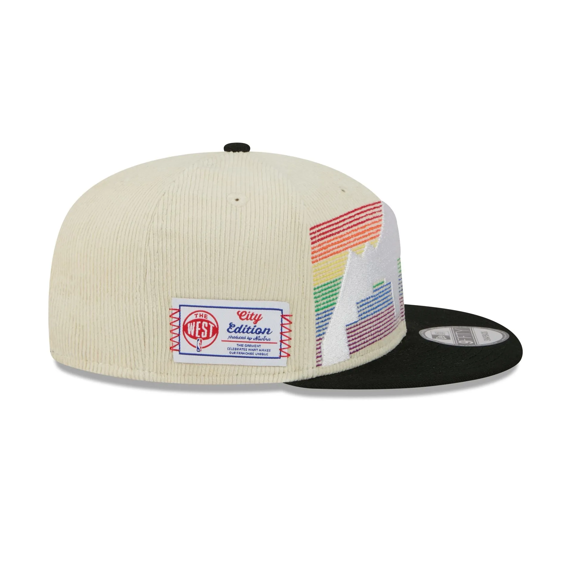 Denver Nuggets 2025 City Edition Chrome White Corduroy 9FIFTY Snapback Hat sold by New Era product image thumbnail 4
