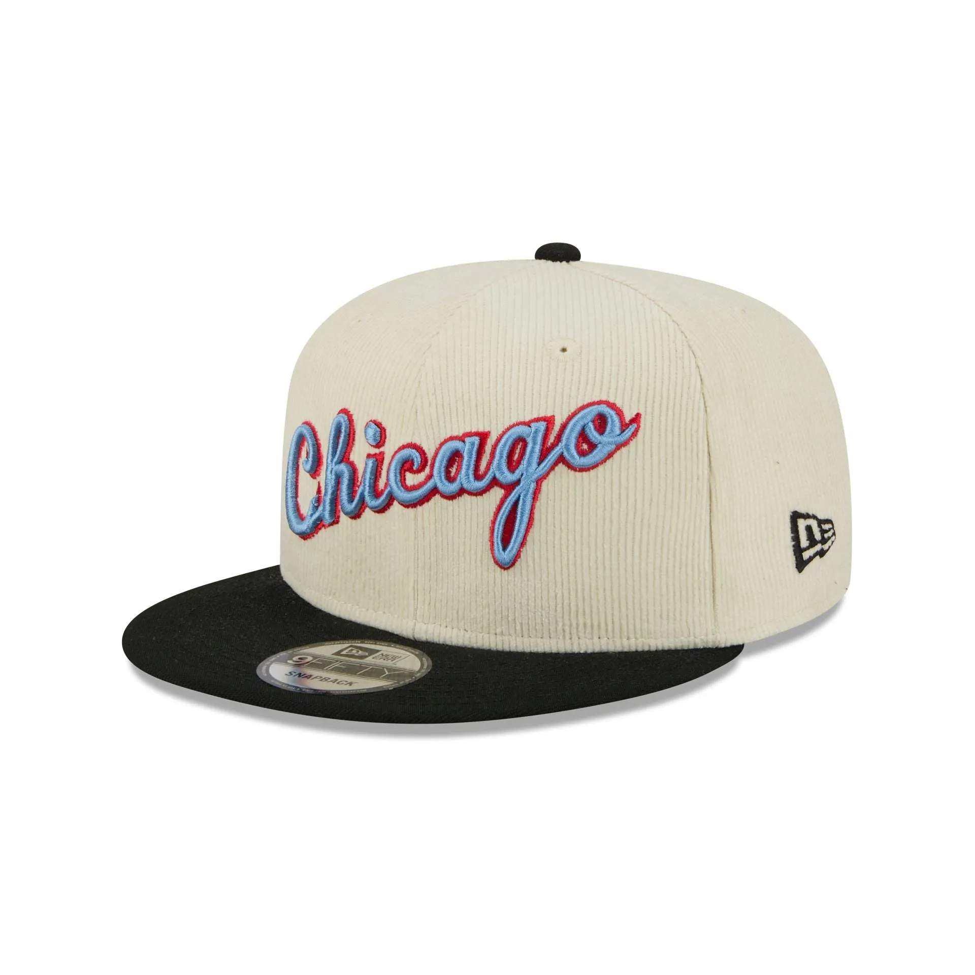 Chicago Bulls 2025 City Edition Chrome White Corduroy 9FIFTY Snapback Hat sold by New Era product image thumbnail 3