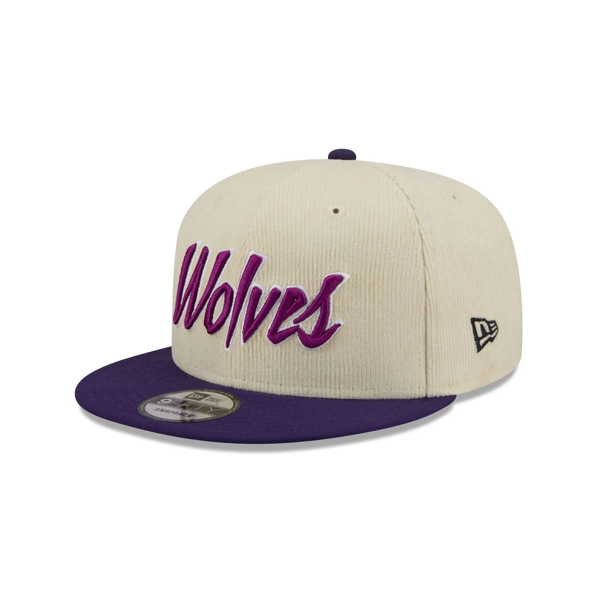 Minnesota Timberwolves 2025 City Edition Chrome White Corduroy 9FIFTY Snapback Hat sold by New Era product image thumbnail 3