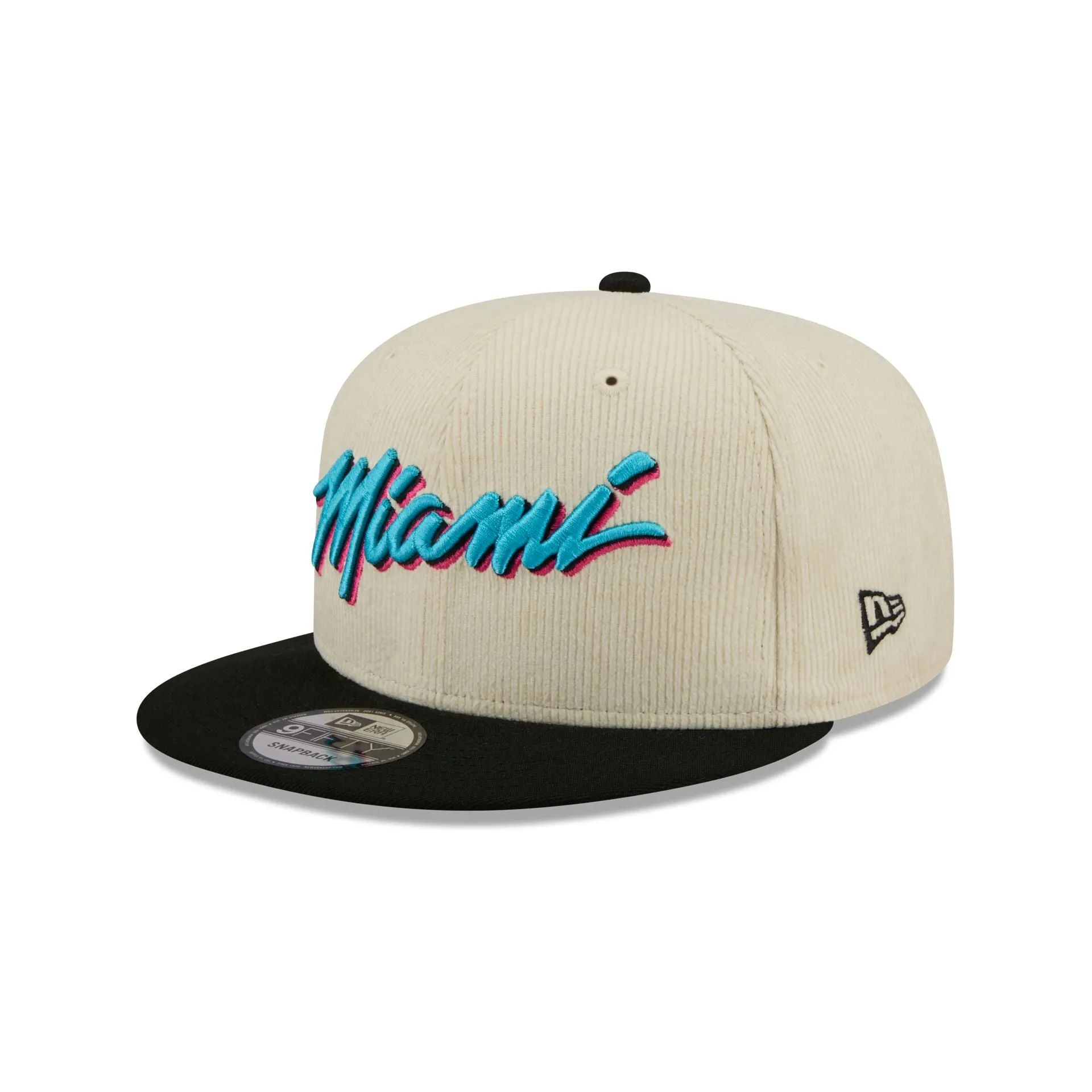 Miami Heat 2025 City Edition Chrome White Corduroy 9FIFTY Snapback Hat sold by New Era product image thumbnail 3