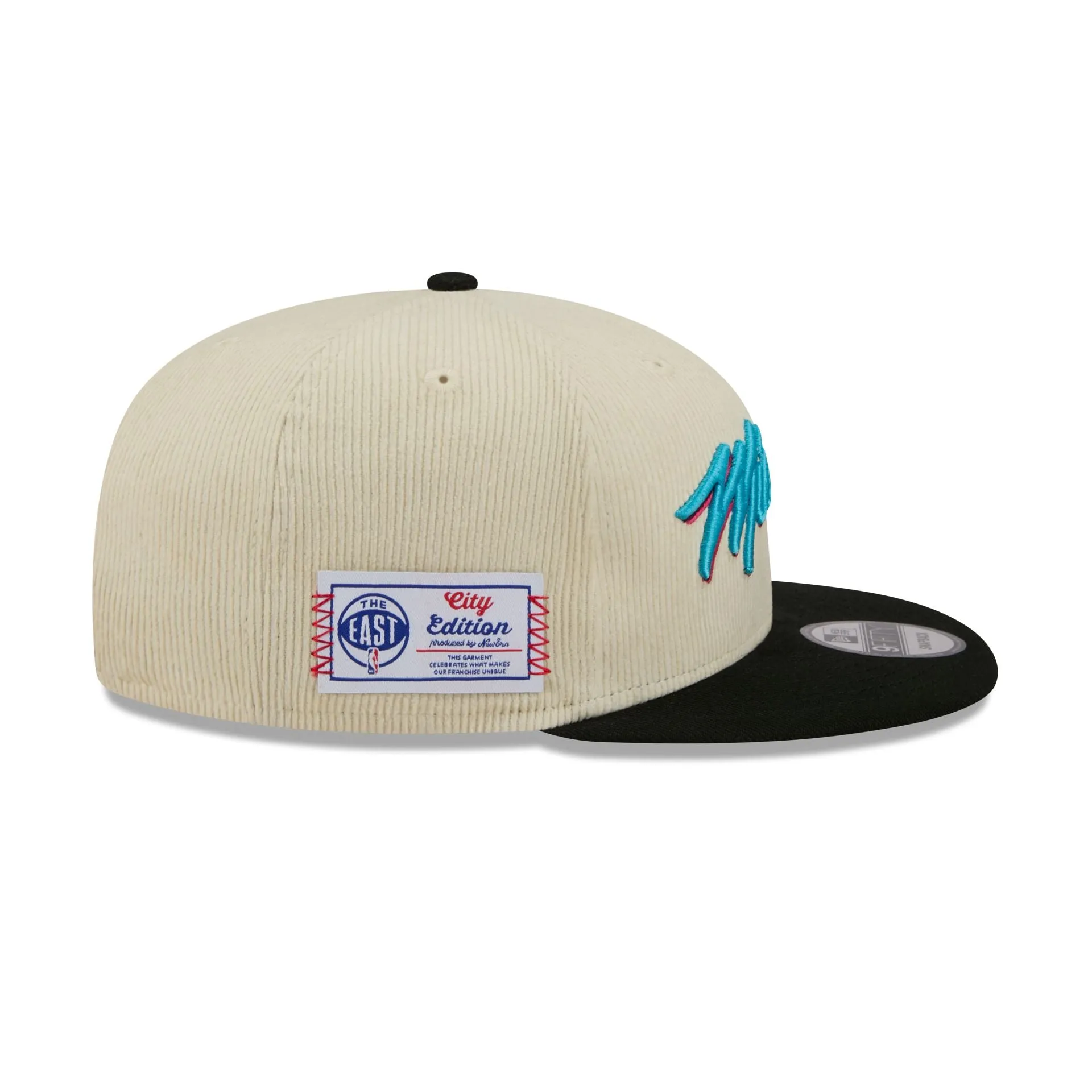 Miami Heat 2025 City Edition Chrome White Corduroy 9FIFTY Snapback Hat sold by New Era product image thumbnail 4