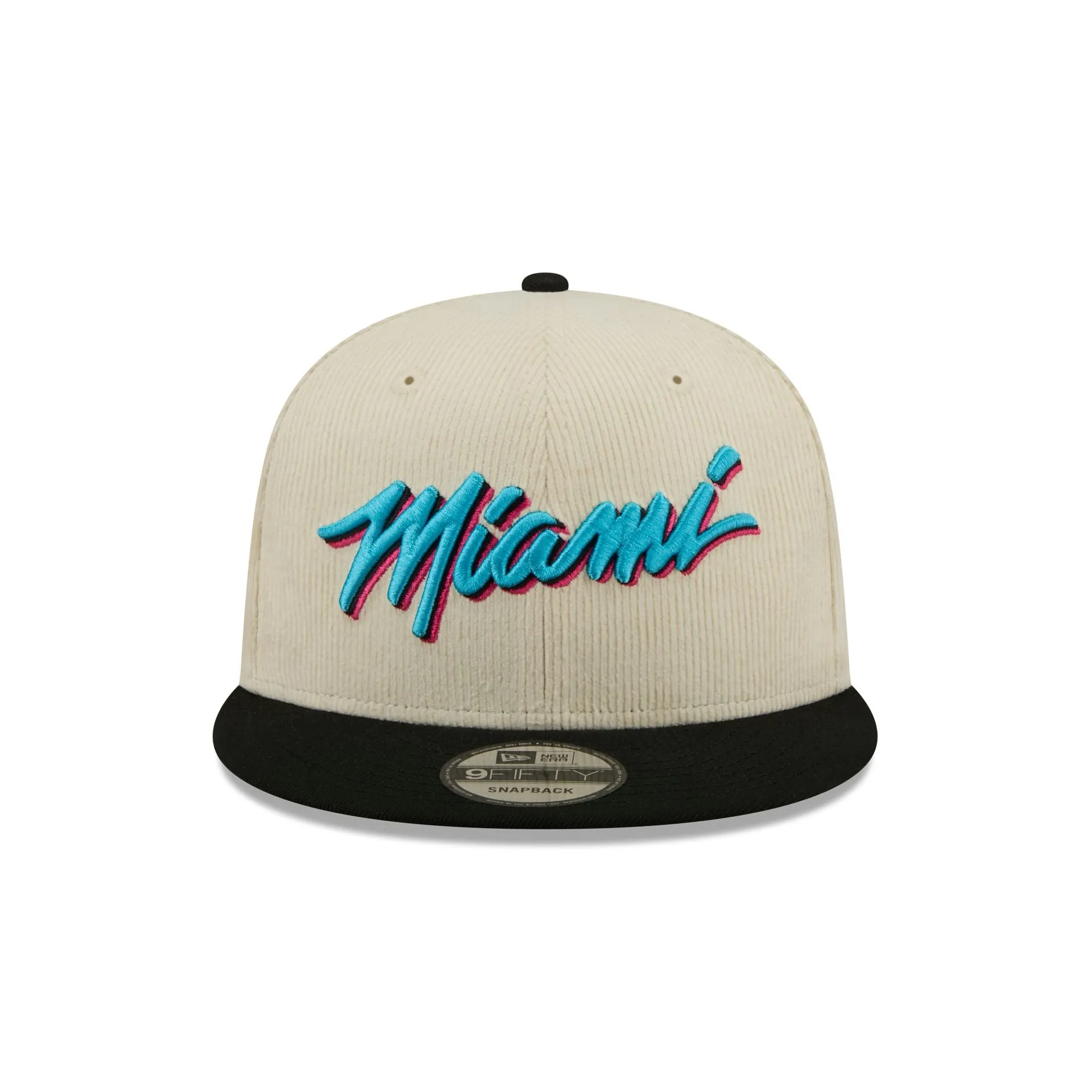 Miami Heat 2025 City Edition Chrome White Corduroy 9FIFTY Snapback Hat sold by New Era product image thumbnail 2