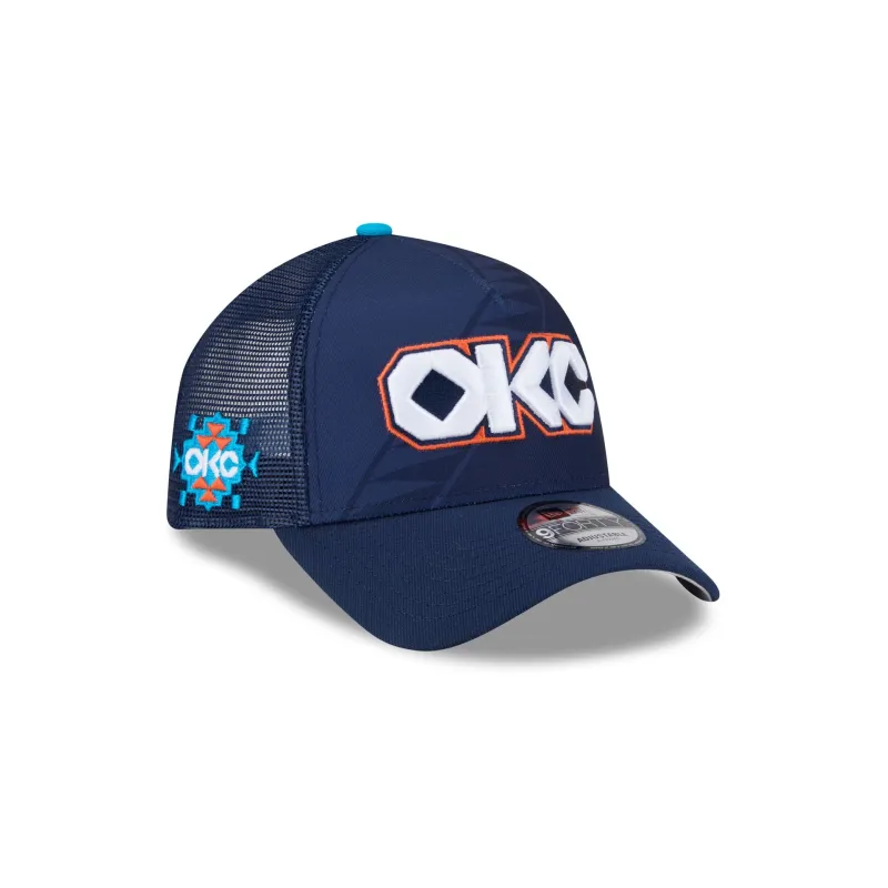 Oklahoma City Thunder 2025 City Edition 9FORTY A-Frame Trucker Hat sold by New Era