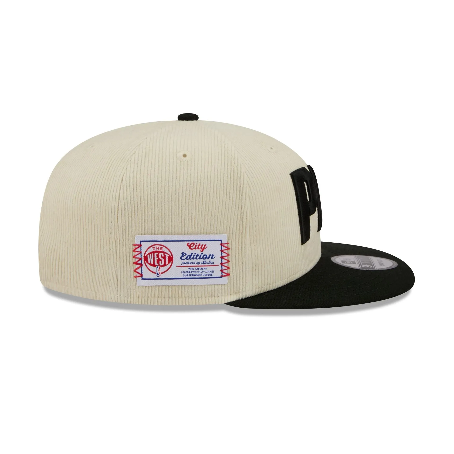 Portland Trail Blazers 2025 City Edition Chrome White Corduroy 9FIFTY Snapback Hat sold by New Era product image thumbnail 2