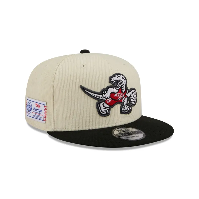 Toronto Raptors 2025 City Edition Chrome White Corduroy 9FIFTY Snapback Hat sold by New Era