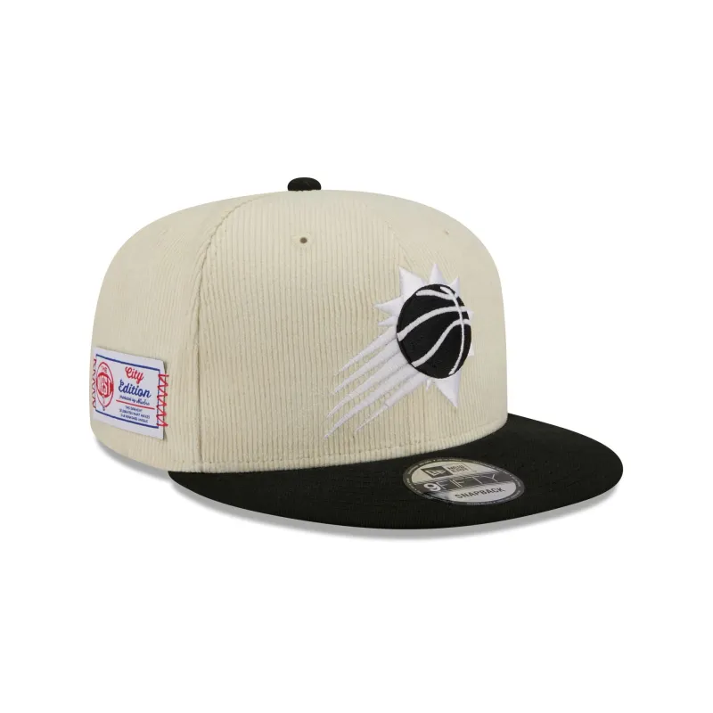 Phoenix Suns 2025 City Edition Chrome White Corduroy 9FIFTY Snapback Hat sold by New Era
