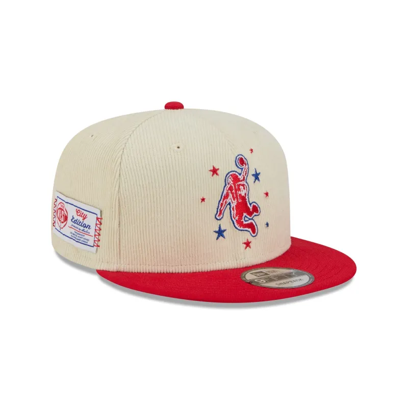 Houston Rockets 2025 City Edition Chrome White Corduroy 9FIFTY Snapback Hat sold by New Era