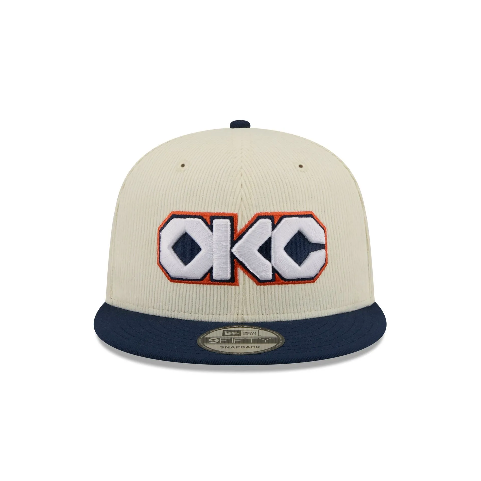 Oklahoma City Thunder 2025 City Edition Chrome White Corduroy 9FIFTY Snapback Hat sold by New Era product image thumbnail 2