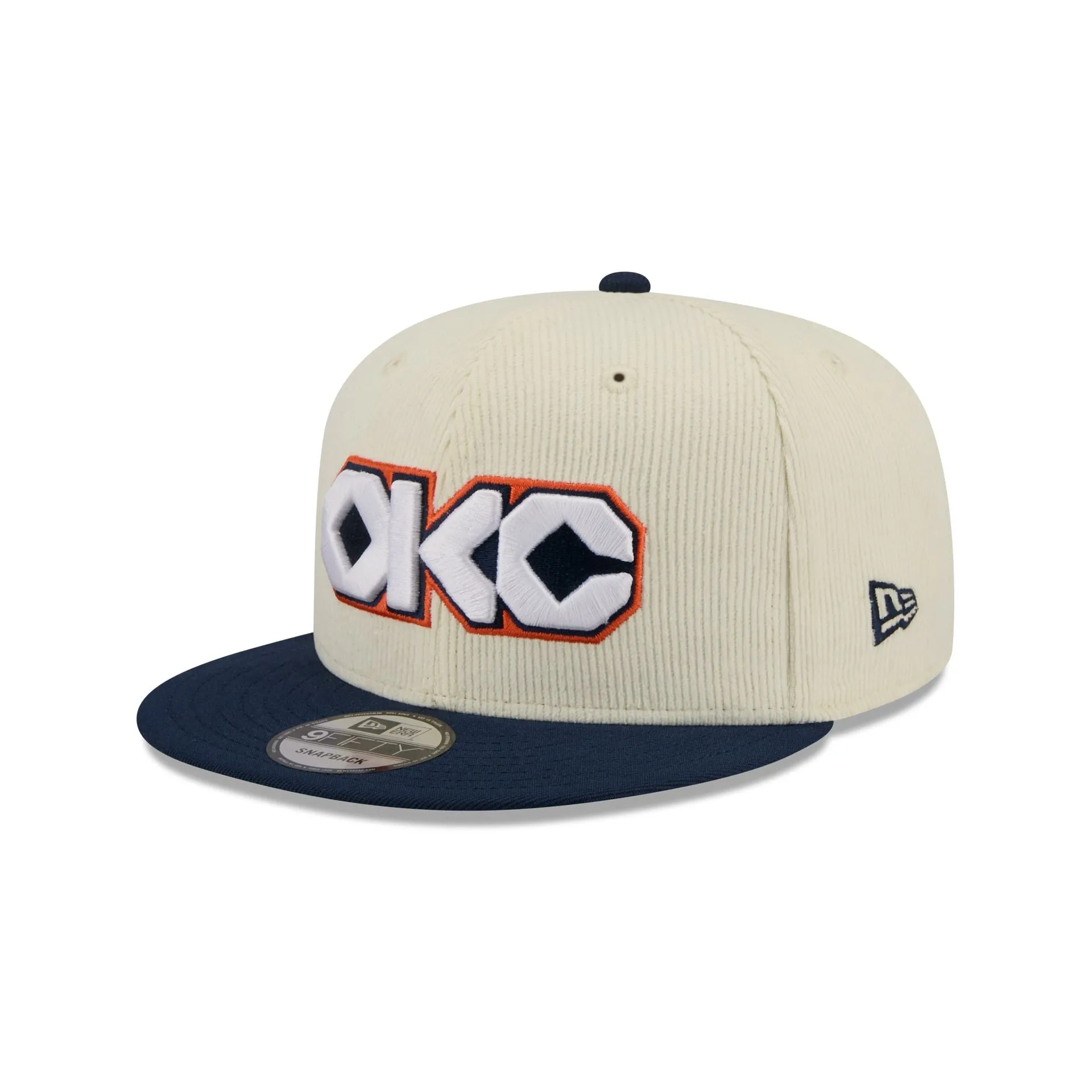 Oklahoma City Thunder 2025 City Edition Chrome White Corduroy 9FIFTY Snapback Hat sold by New Era product image thumbnail 3