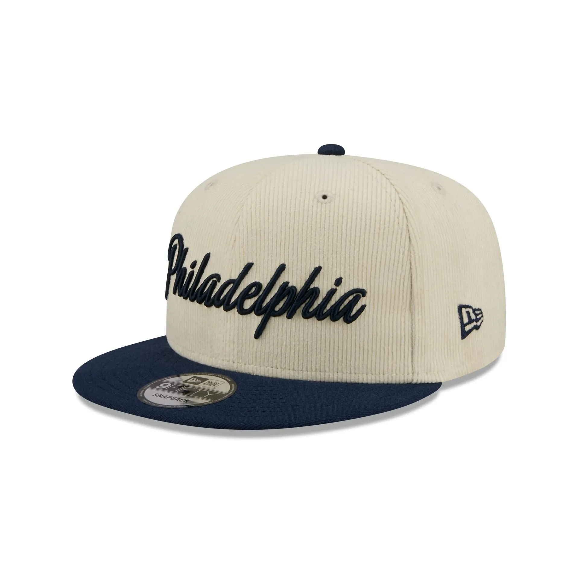 Philadelphia 76ers 2025 City Edition Chrome White Corduroy 9FIFTY Snapback Hat sold by New Era product image thumbnail 3
