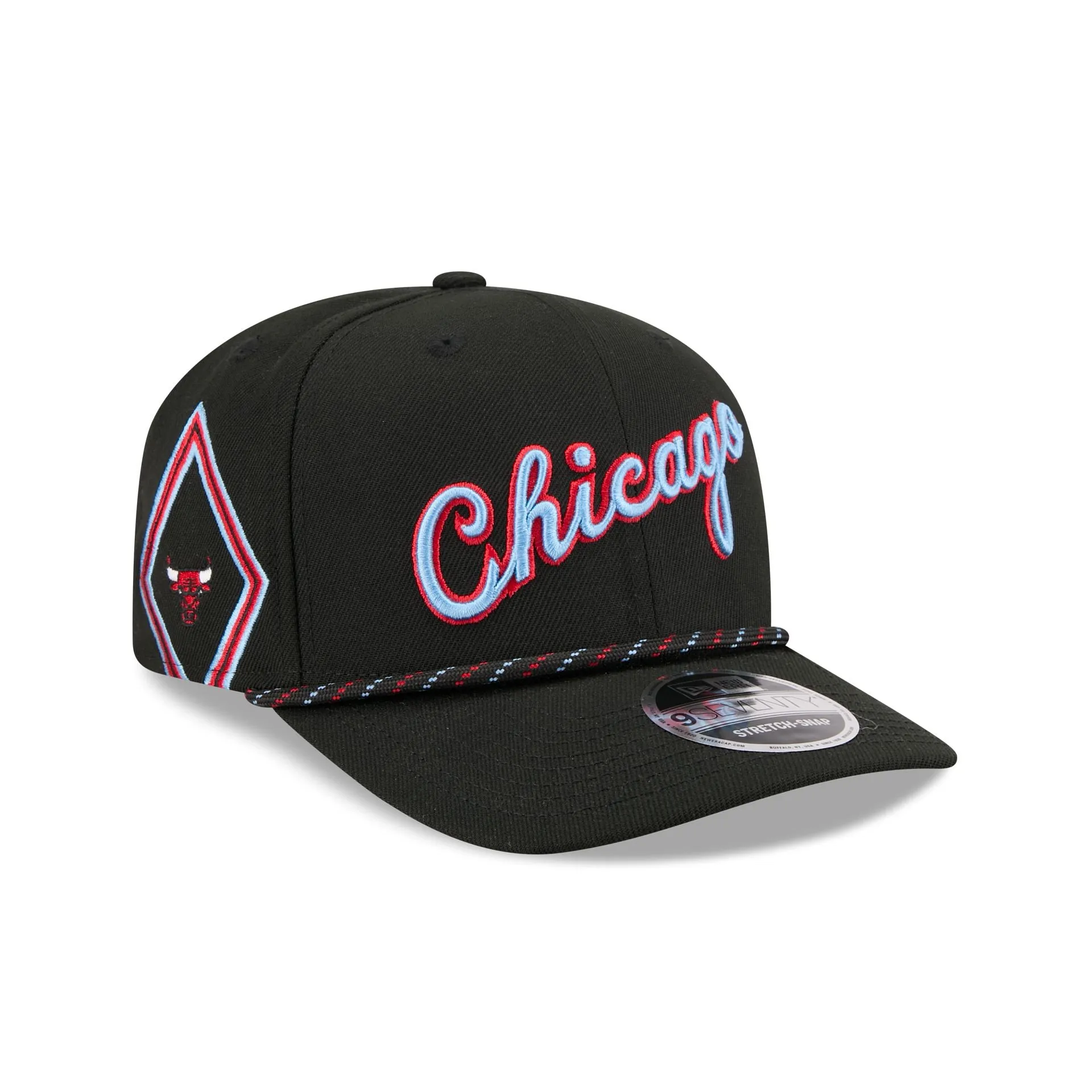 Chicago Bulls 2025 City Edition 9SEVENTY Stretch-Snap Hat sold by New Era