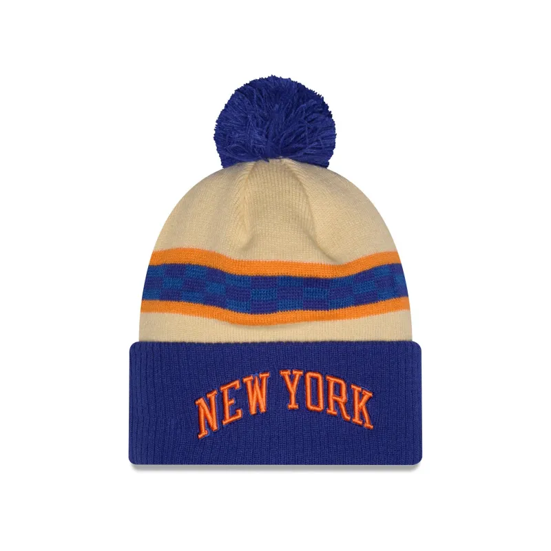 New York Knicks 2025 City Edition Pom Knit Hat sold by New Era