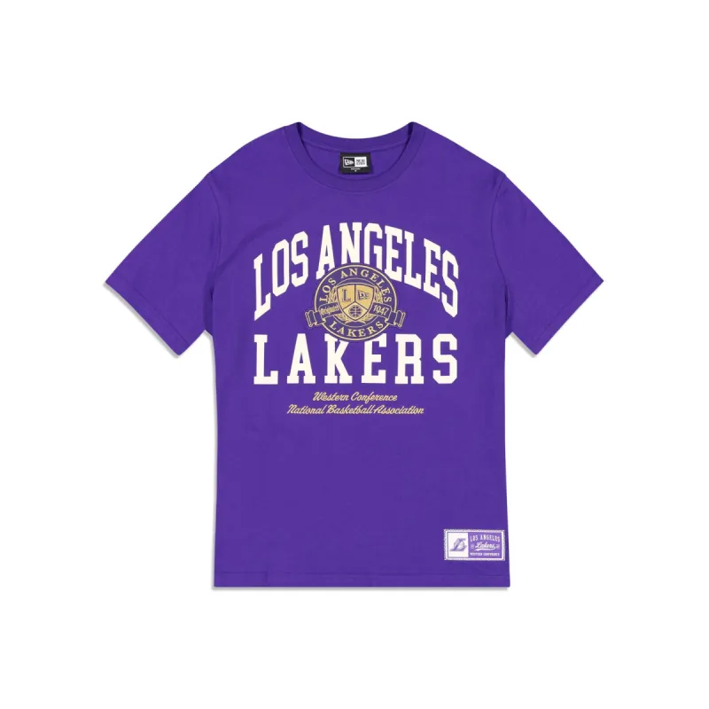 Los Angeles Lakers Letterman Classic T-Shirt sold by New Era