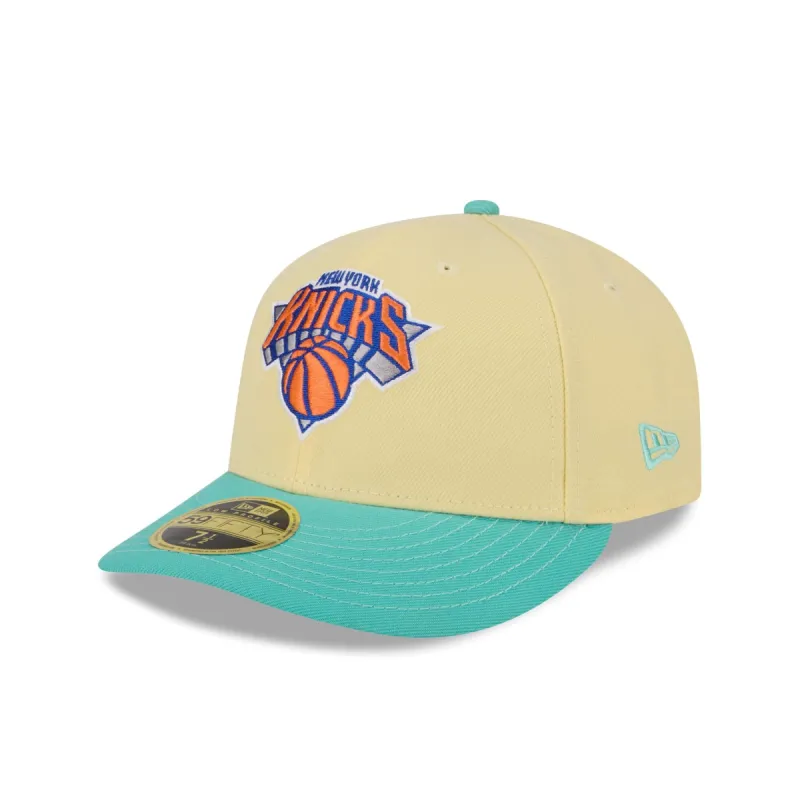 New York Knicks Soft Yellow Low Profile 59FIFTY Fitted Hat sold by New Era