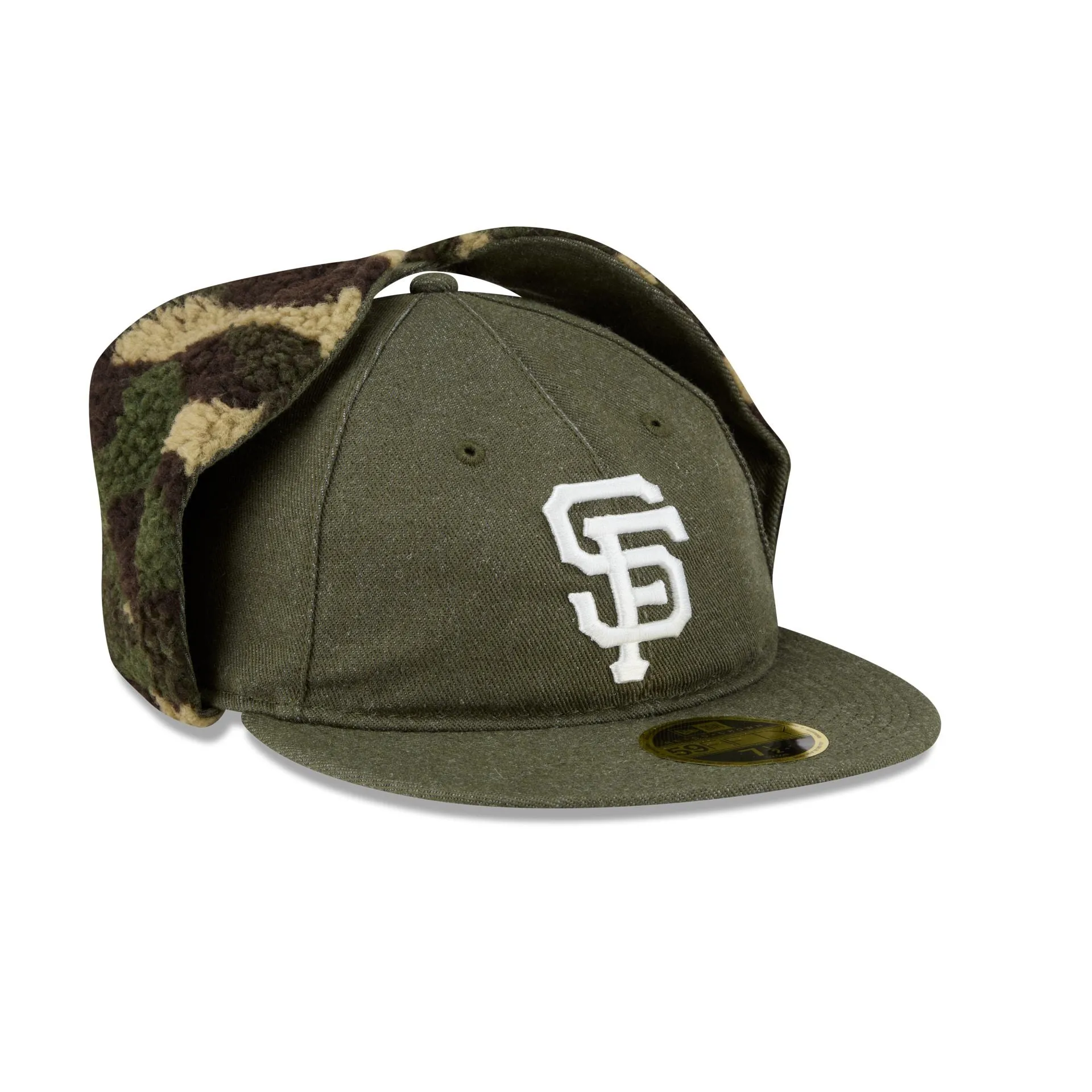 San Francisco Giants Three Looms Cotton Twill Camo Retro Crown Dog Ear 59FIFTY Fitted Hat sold by New Era product image thumbnail 3