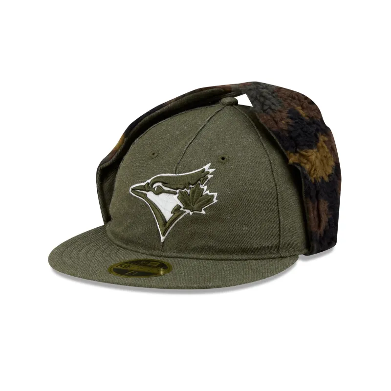 Toronto Blue Jays Three Looms Cotton Twill Camo Retro Crown Dog Ear 59FIFTY Fitted Hat sold by New Era
