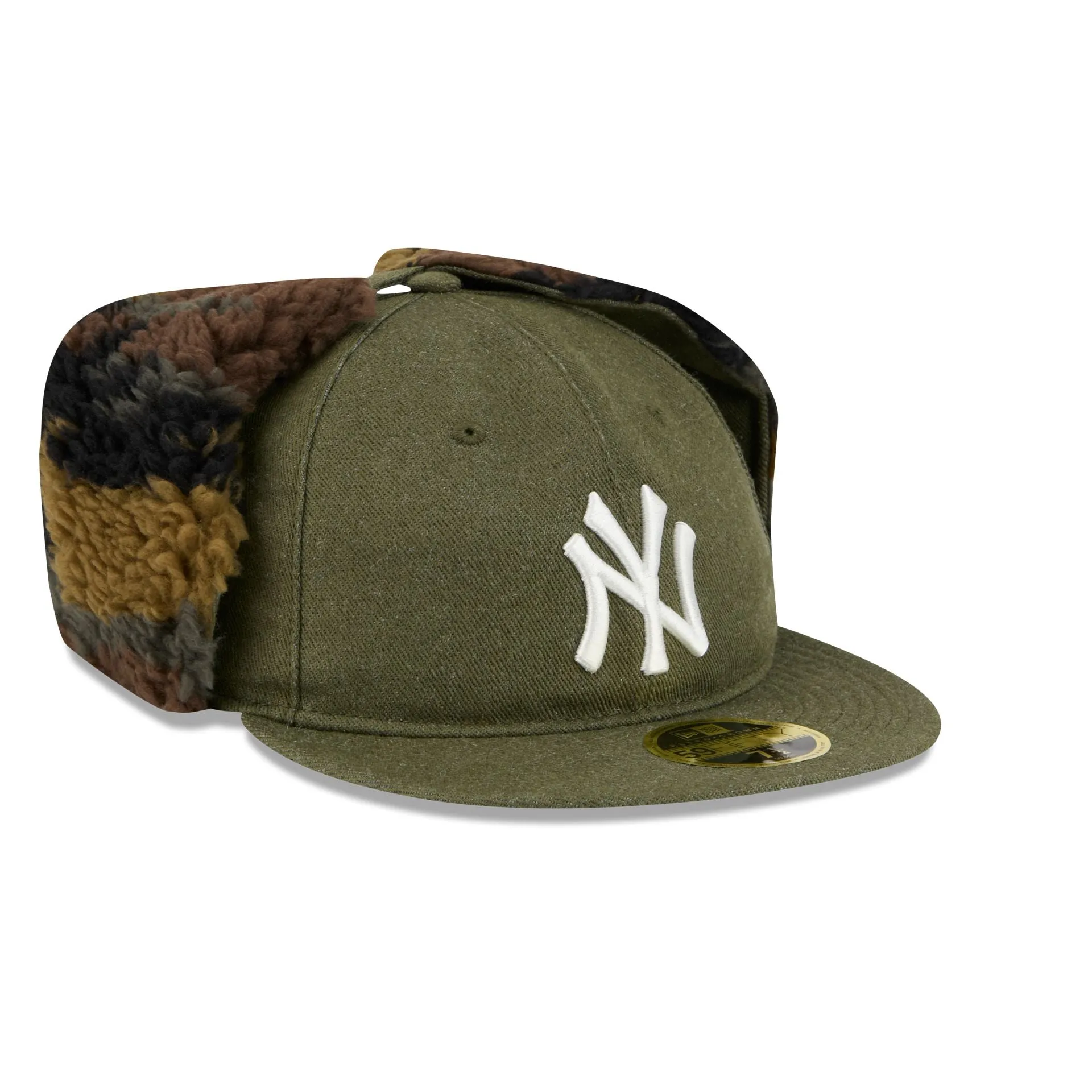 New York Yankees Three Looms Cotton Twill Camo Retro Crown Dog Ear 59FIFTY Fitted Hat sold by New Era product image thumbnail 3