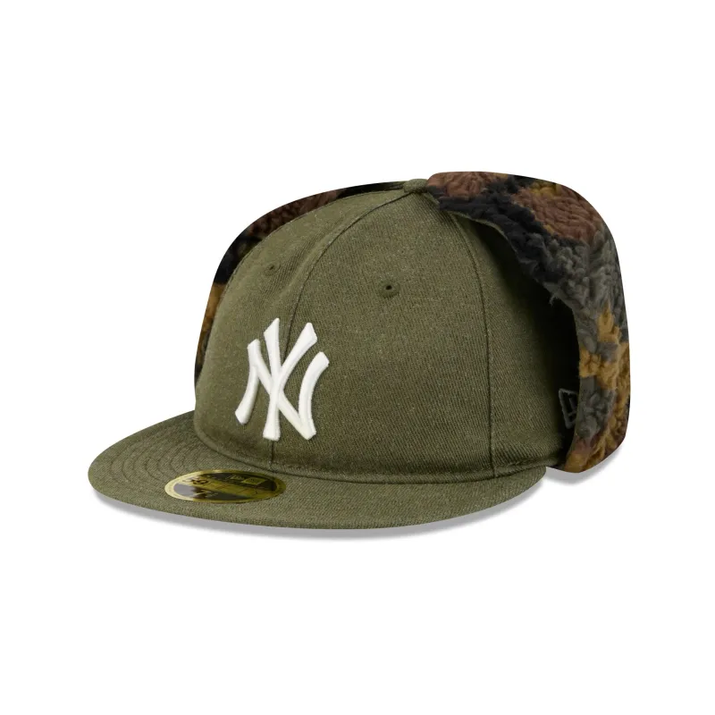 New York Yankees Three Looms Cotton Twill Camo Retro Crown Dog Ear 59FIFTY Fitted Hat sold by New Era