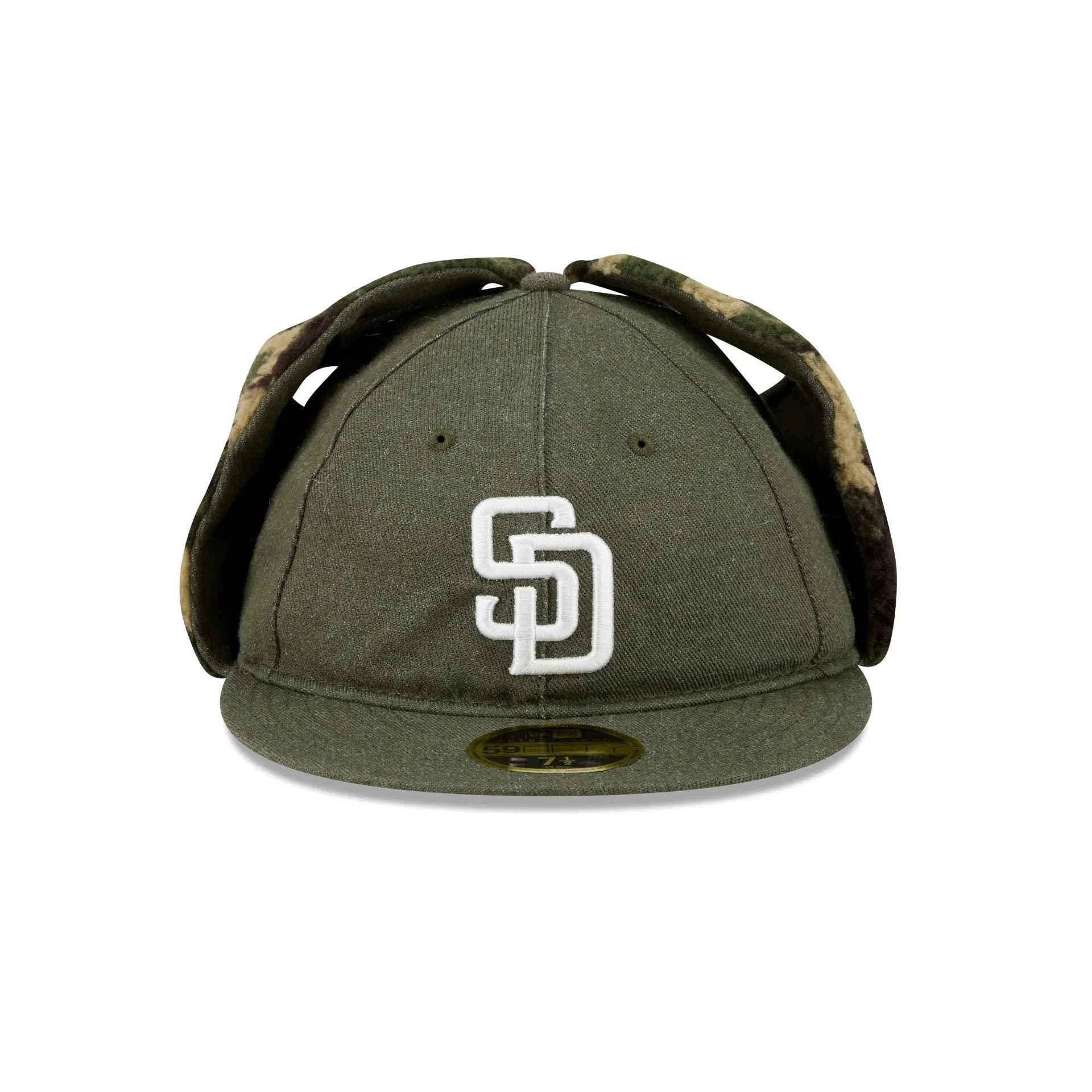 San Diego Padres Three Looms Cotton Twill Camo Retro Crown Dog Ear 59FIFTY Fitted Hat sold by New Era product image thumbnail 2