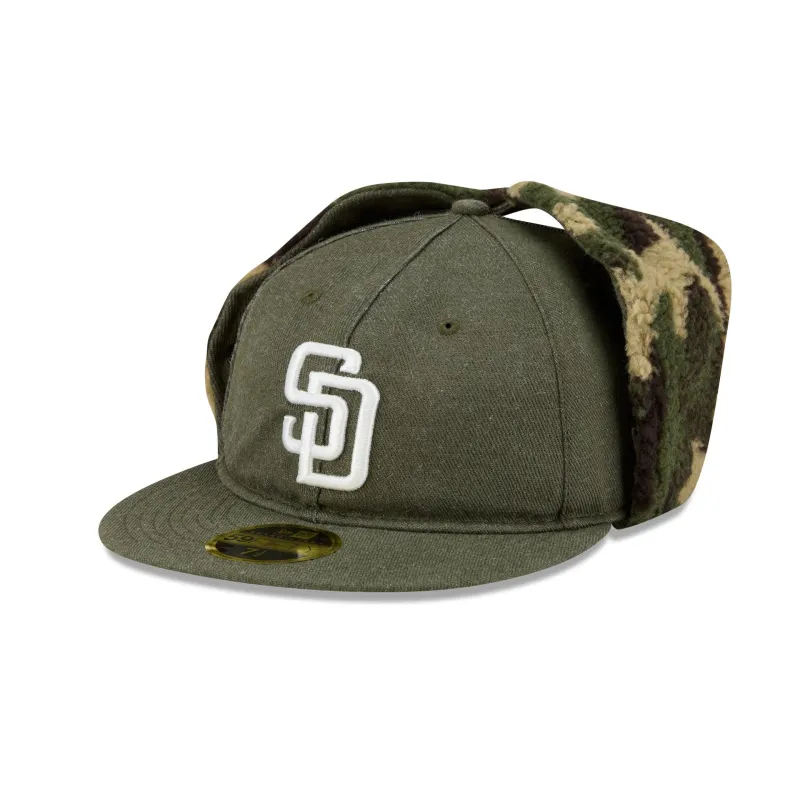 San Diego Padres Three Looms Cotton Twill Camo Retro Crown Dog Ear 59FIFTY Fitted Hat sold by New Era