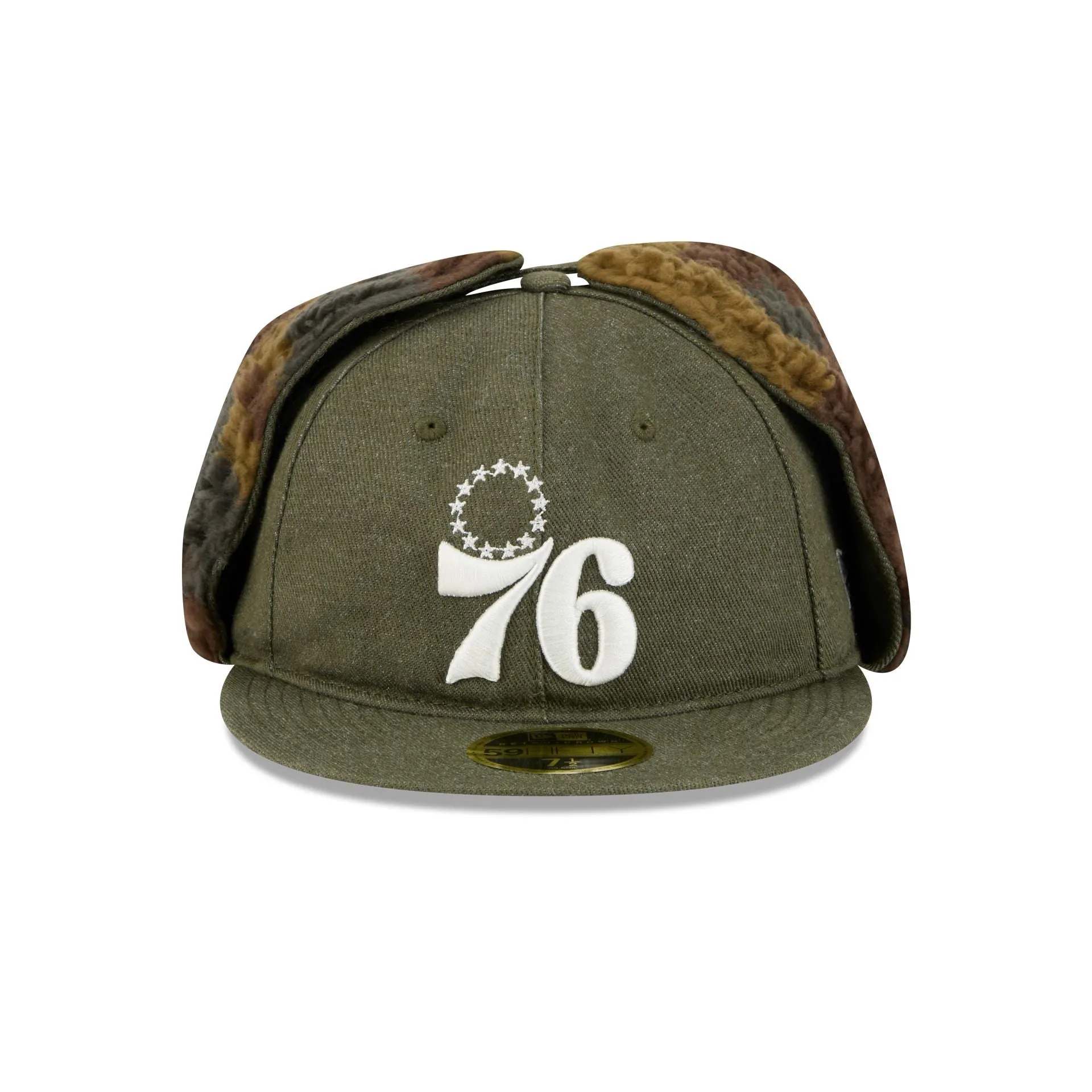 Philadelphia 76ers Three Looms Cotton Twill Camo Retro Crown Dog Ear 59FIFTY Fitted Hat sold by New Era product image thumbnail 2