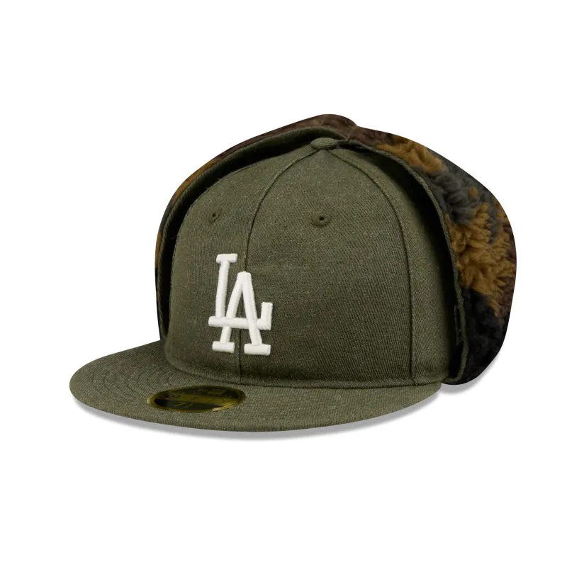 Los Angeles Dodgers Three Looms Cotton Twill Camo Retro Crown Dog Ear 59FIFTY Fitted Hat sold by New Era