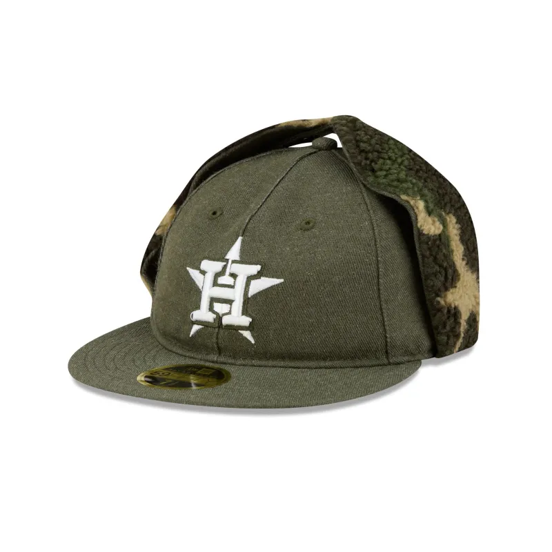 Houston Astros Three Looms Cotton Twill Camo Retro Crown Dog Ear 59FIFTY Fitted Hat sold by New Era