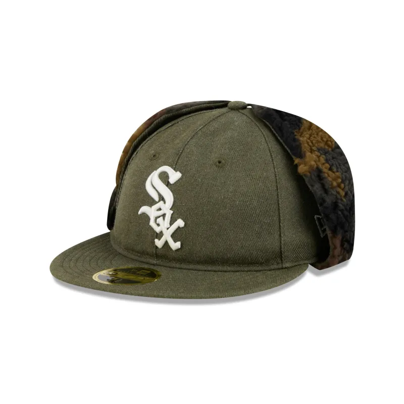 Chicago White Sox Three Looms Cotton Twill Camo Retro Crown Dog Ear 59FIFTY Fitted Hat sold by New Era