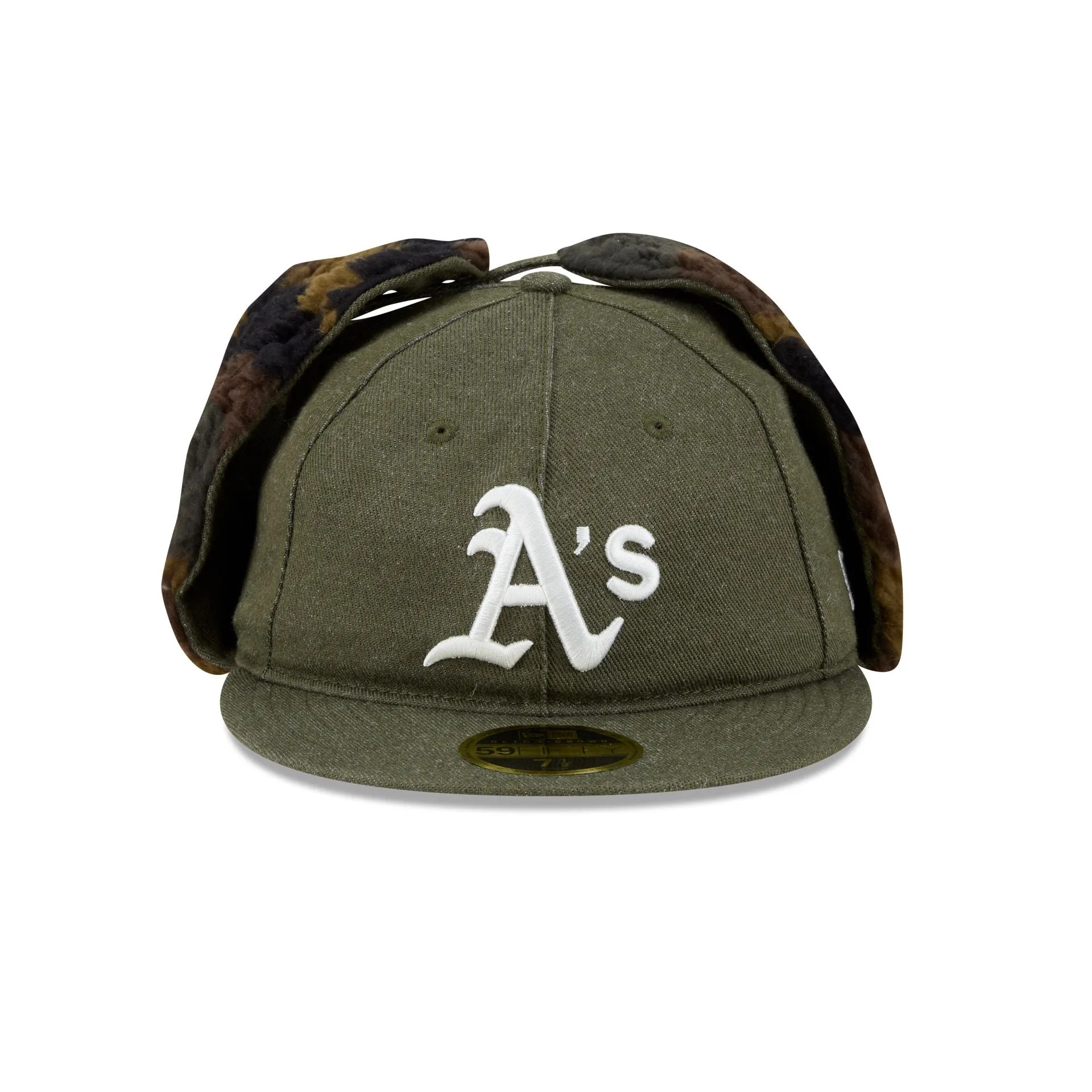 Athletics Three Looms Cotton Twill Camo Retro Crown Dog Ear 59FIFTY Fitted Hat sold by New Era product image thumbnail 2