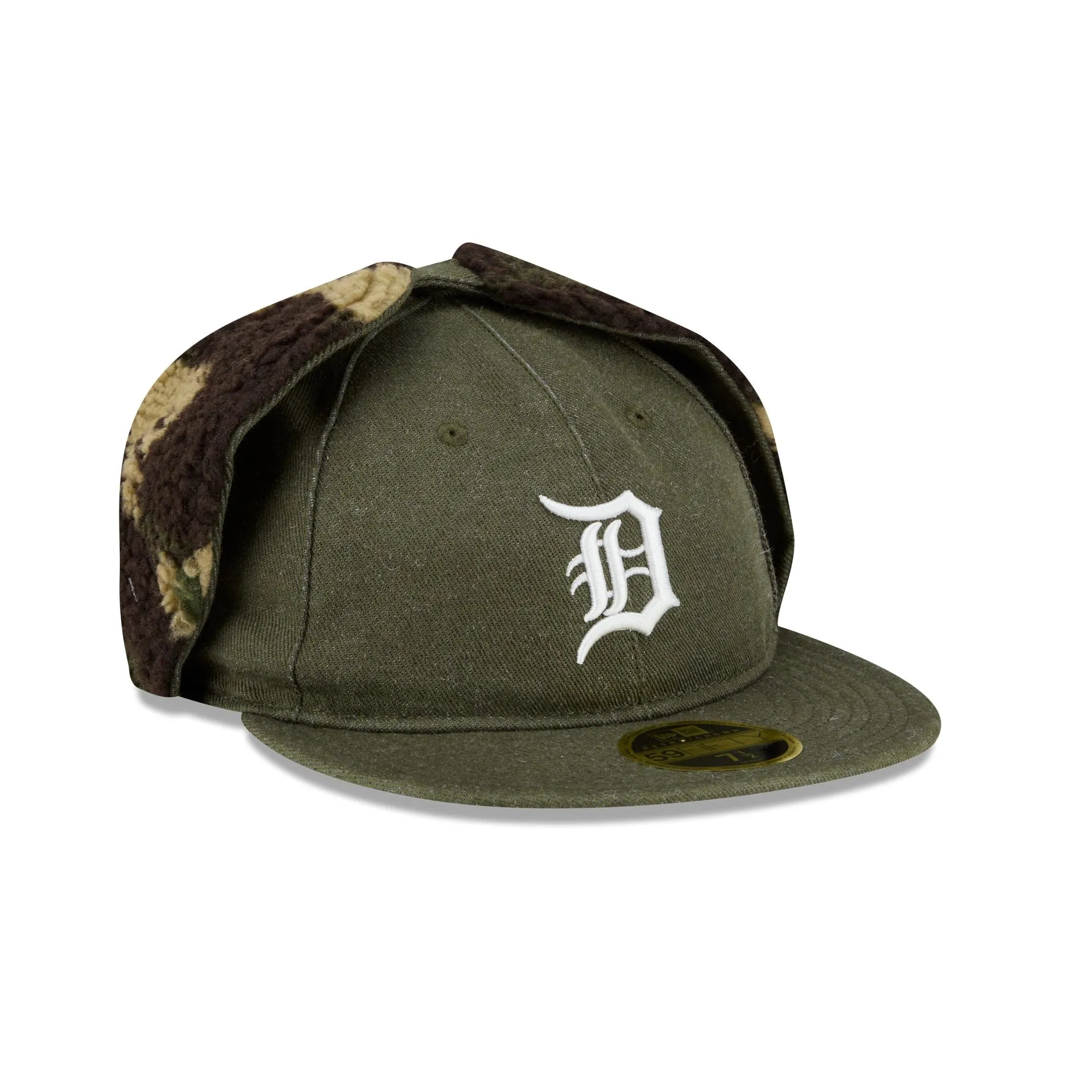 Detroit Tigers Three Looms Cotton Twill Camo Retro Crown Dog Ear 59FIFTY Fitted Hat sold by New Era product image thumbnail 3