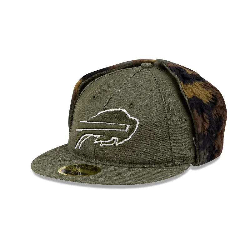Buffalo Bills Three Looms Cotton Twill Camo Retro Crown Dog Ear 59FIFTY Fitted Hat sold by New Era