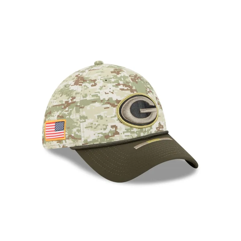 Green Bay Packers 2025 Salute to Service Digi Camo 39THIRTY Stretch Fit Hat sold by New Era
