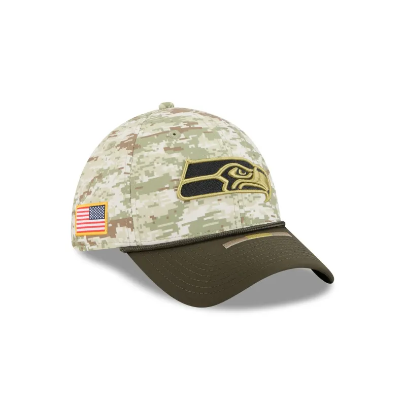 Seattle Seahawks 2025 Salute to Service Digi Camo 39THIRTY Stretch Fit Hat sold by New Era